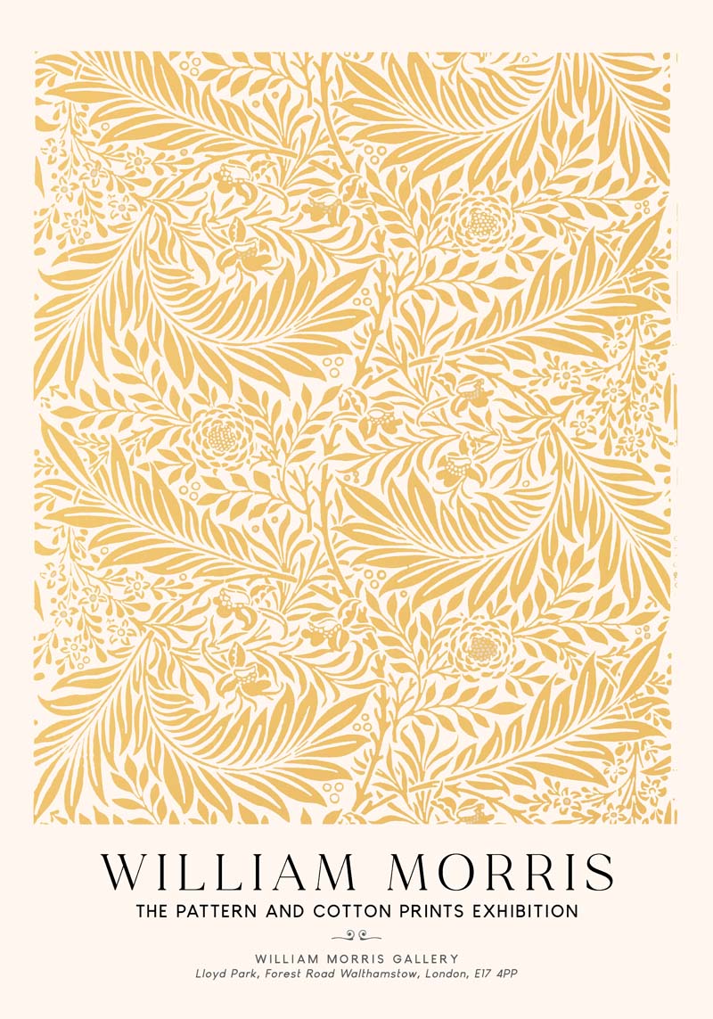 William Morris Larkspur Art Exhibition Poster