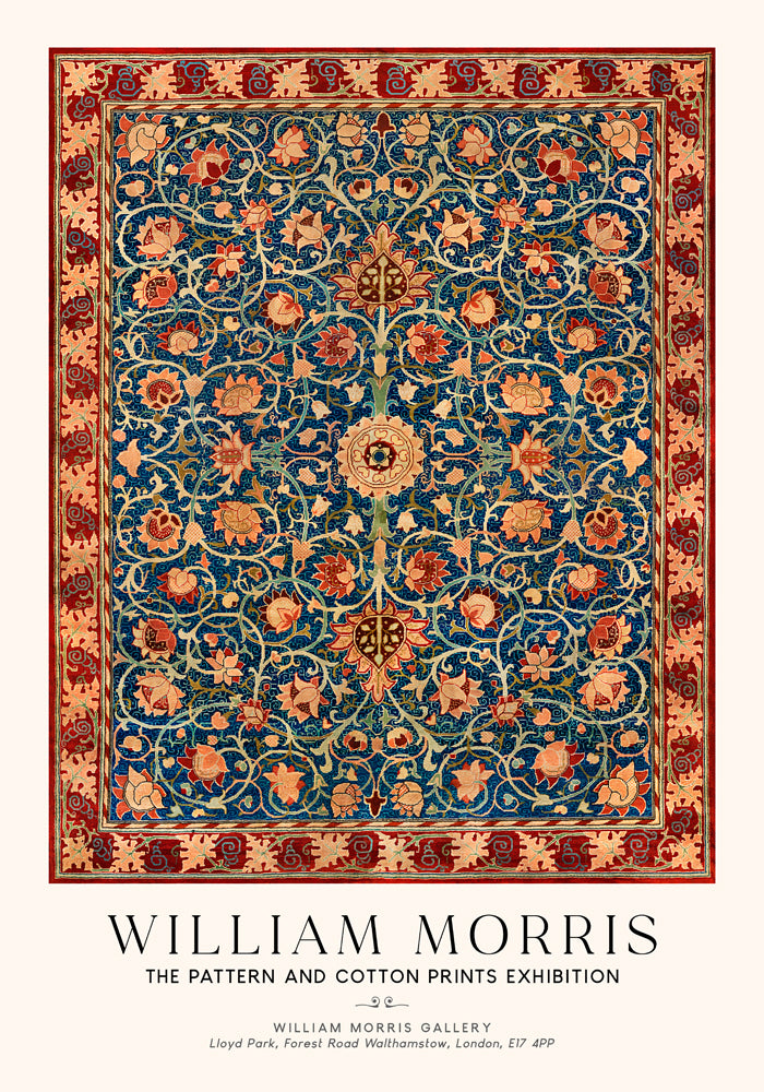 William Morris Holland Park Carpet Art Exhibition Poster