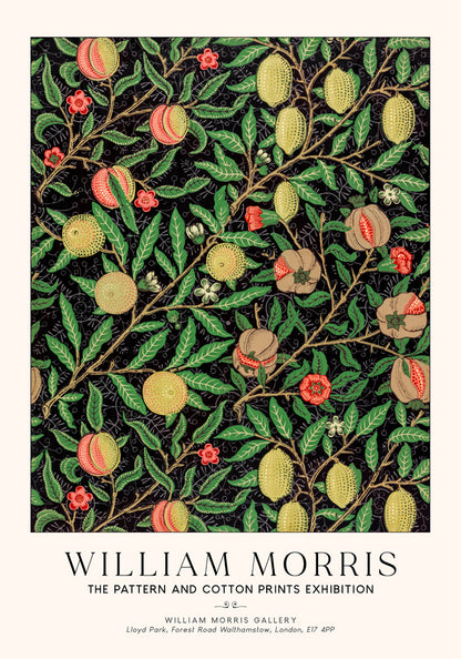 William Morris Fruit Pattern Art Exhibition Poster