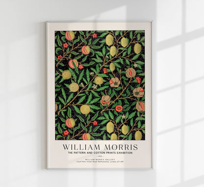 William Morris Fruit Pattern Art Exhibition Poster