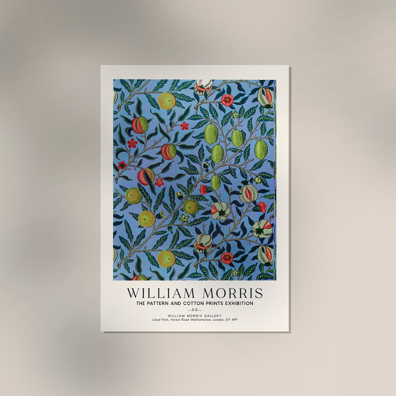 William Morris Pomegranate Art Exhibition Poster