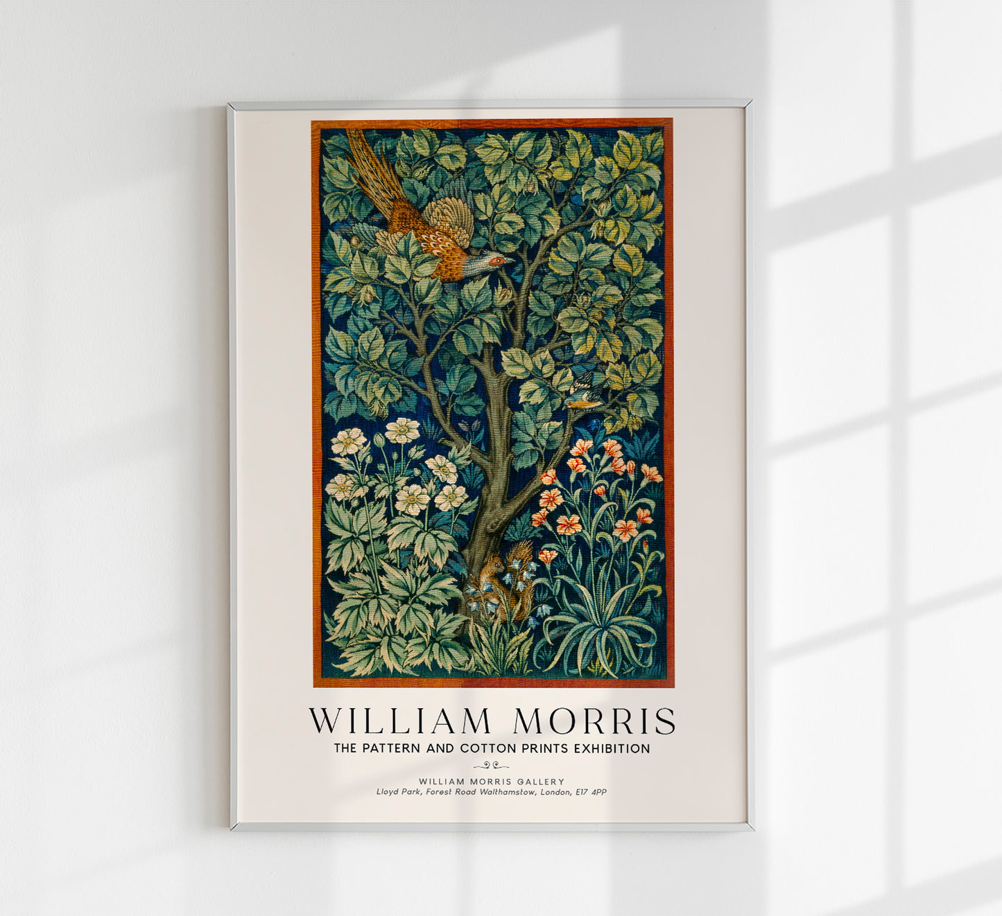 William Morris Peacock Pheasant Art Exhibition Poster