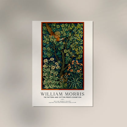 William Morris Peacock Pheasant Art Exhibition Poster