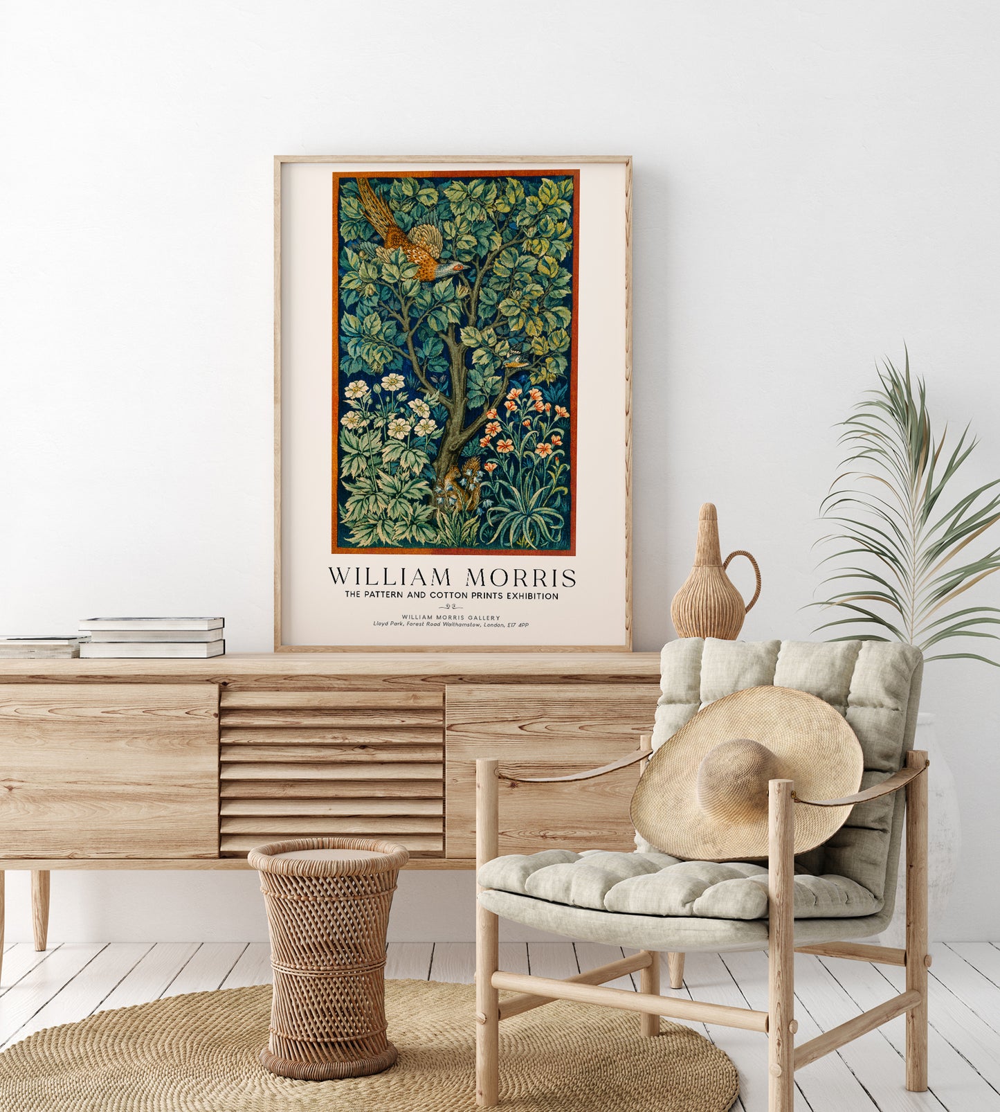 William Morris Peacock Pheasant Art Exhibition Poster