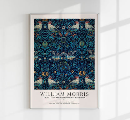 William Morris Birds Art Exhibition Poster