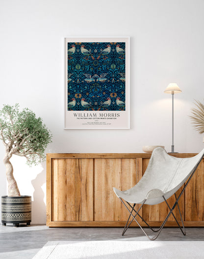 William Morris Birds Art Exhibition Poster