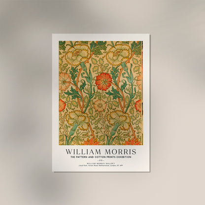 William Morris Pink and Rose Art Exhibition Poster