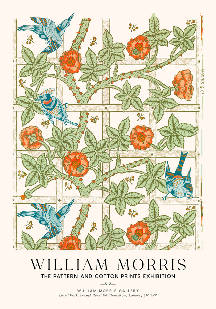 William Morris Trellis Art Exhibition Poster