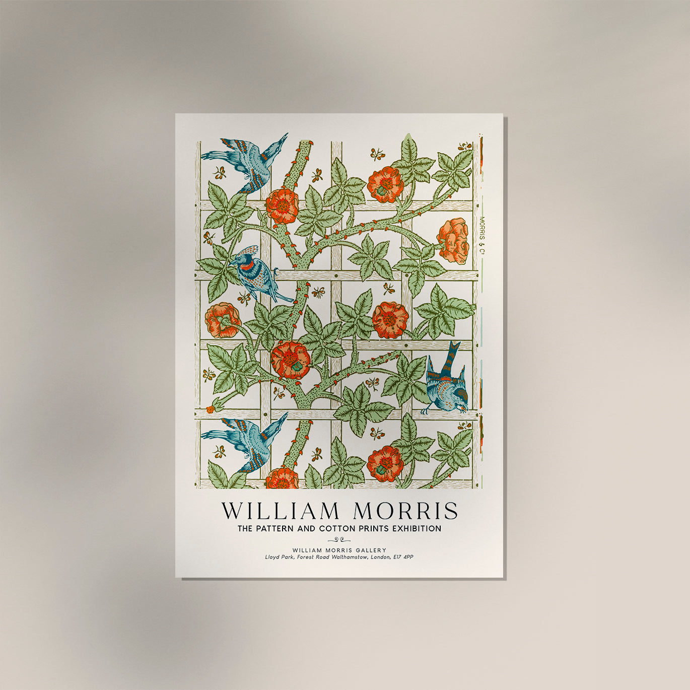 William Morris Trellis Art Exhibition Poster