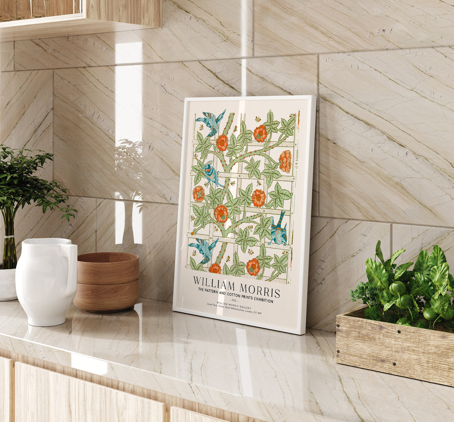 William Morris Trellis Art Exhibition Poster