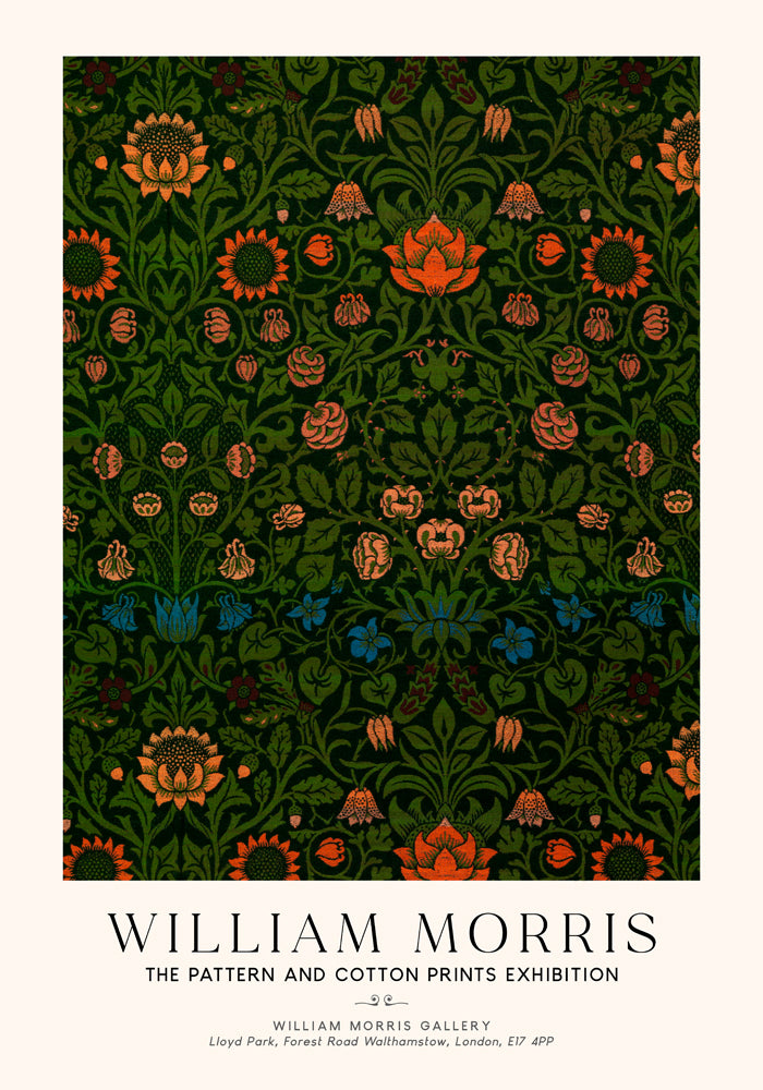 William Morris Violet and Columbine Art Exhibition Poster