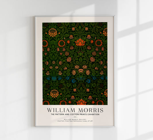 William Morris Violet and Columbine Art Exhibition Poster