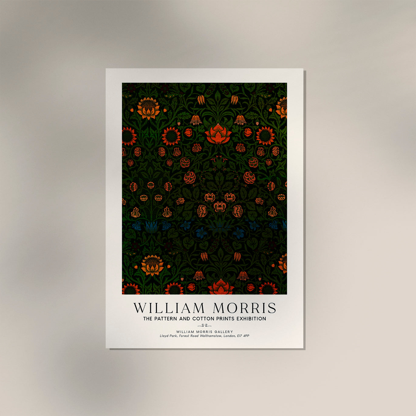 William Morris Violet and Columbine Art Exhibition Poster