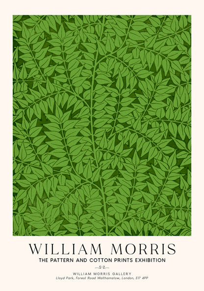 William Morris Branch Pattern Art Exhibition Poster