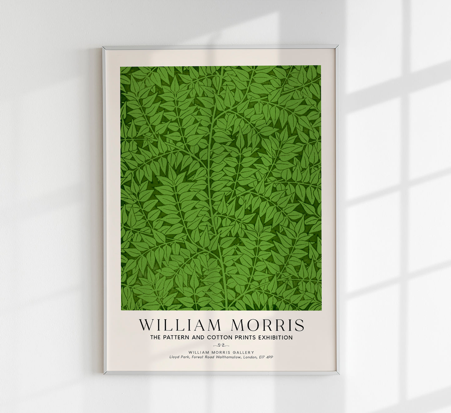 William Morris Branch Pattern Art Exhibition Poster