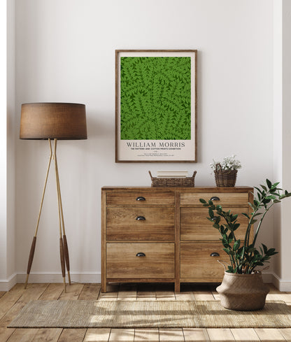 William Morris Branch Pattern Art Exhibition Poster