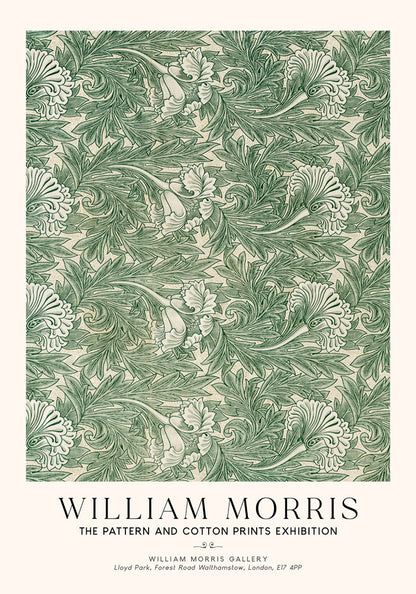 William Morris Tulip Pattern Art Exhibition Poster