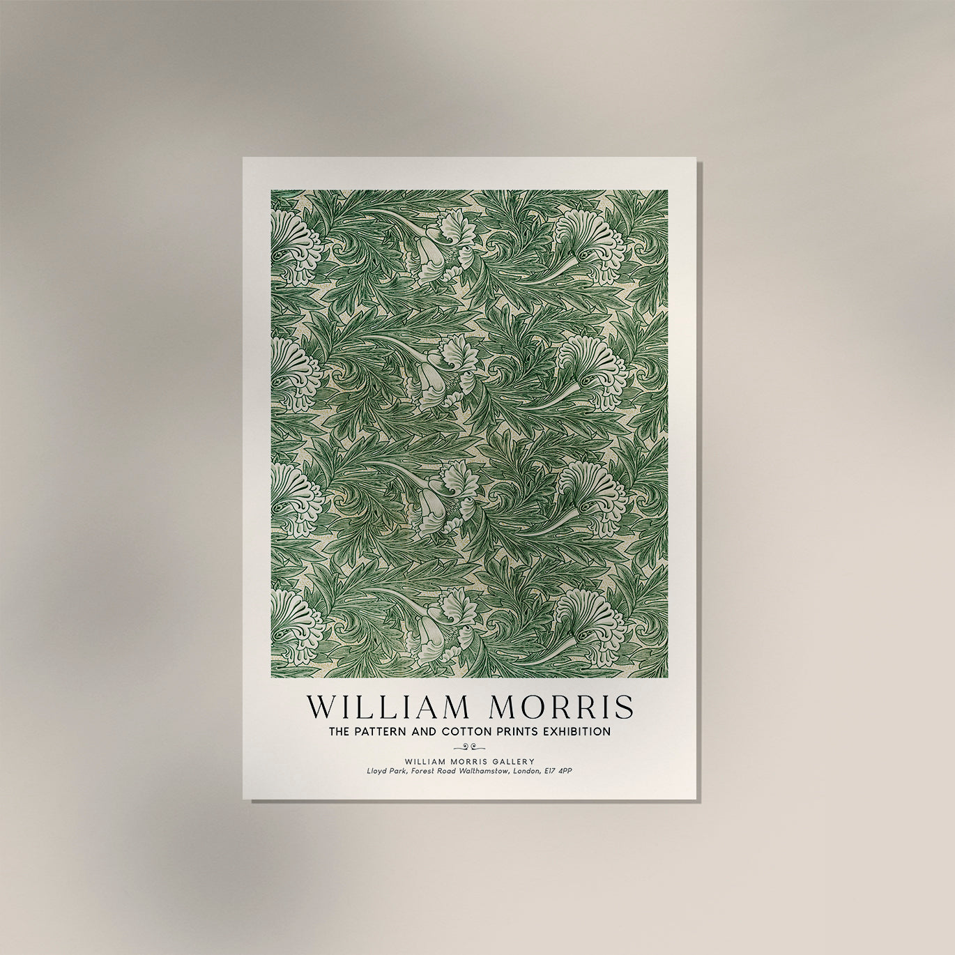 William Morris Tulip Pattern Art Exhibition Poster