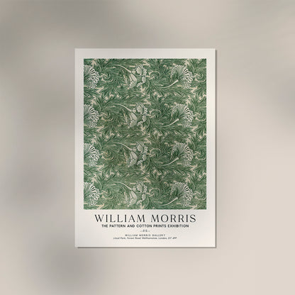 William Morris Tulip Pattern Art Exhibition Poster