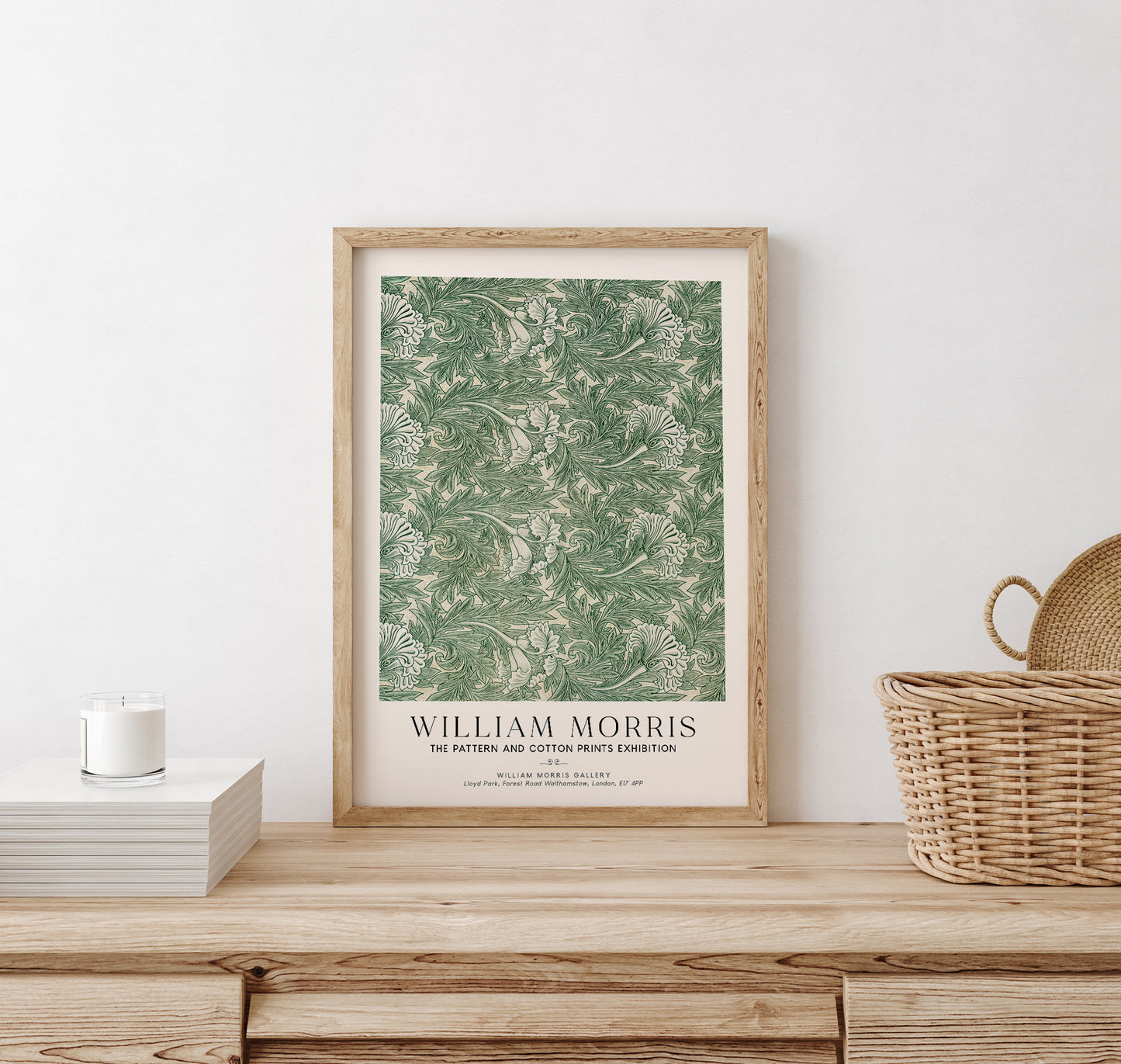 William Morris Tulip Pattern Art Exhibition Poster