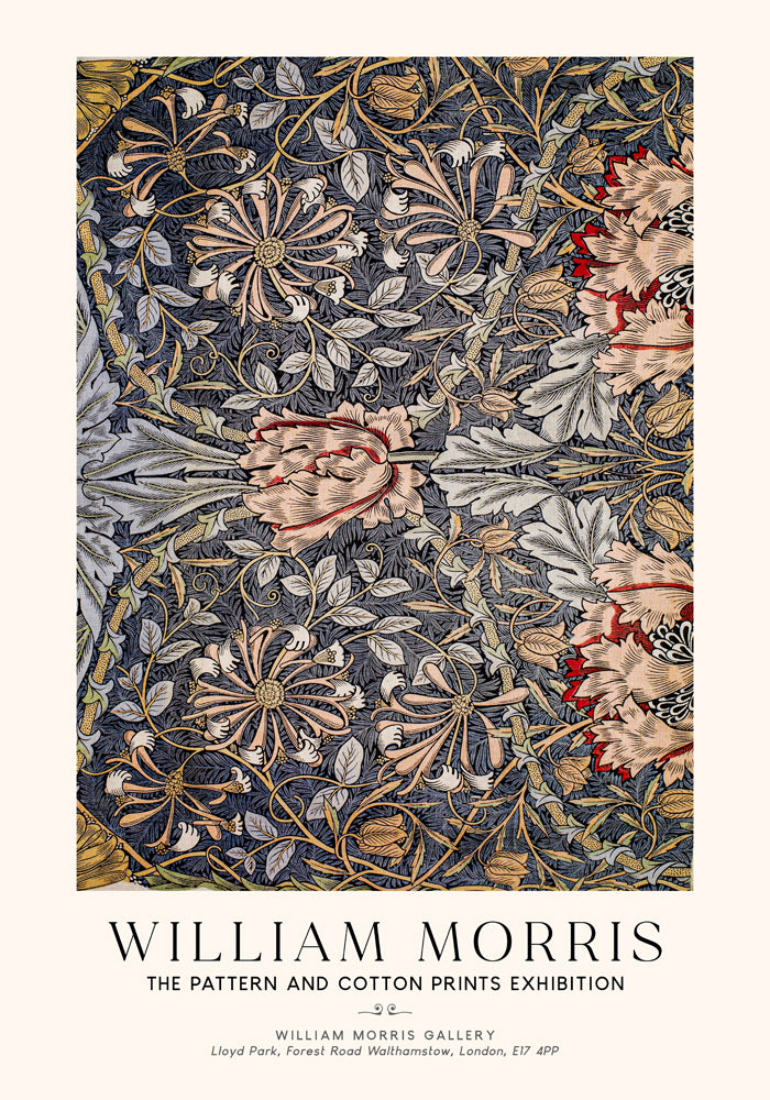 William Morris Honeysuckle Pattern I Art Exhibition Poster