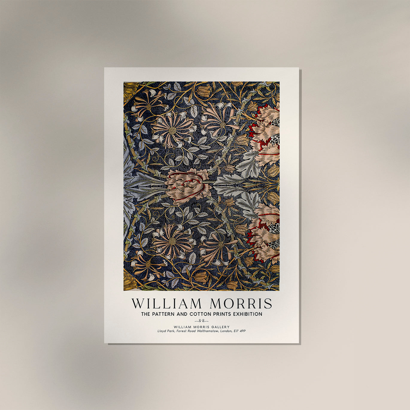 William Morris Honeysuckle Pattern I Art Exhibition Poster