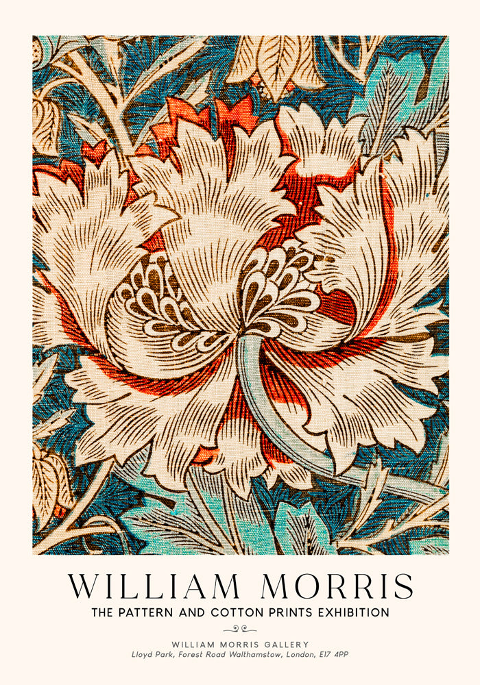 William Morris Honeysuckle Pattern III Art Exhibition Poster