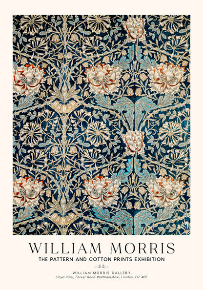 William Morris Honeysuckle Pattern VI Art Exhibition Poster