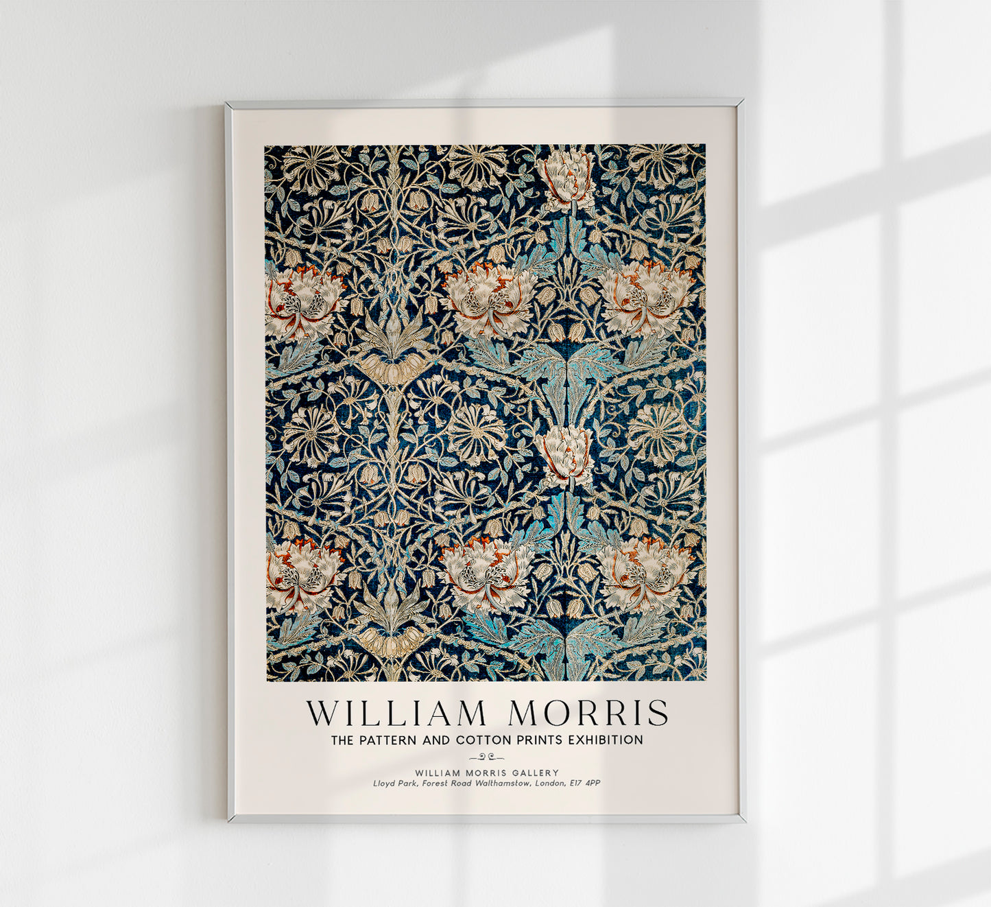 William Morris Honeysuckle Pattern VI Art Exhibition Poster