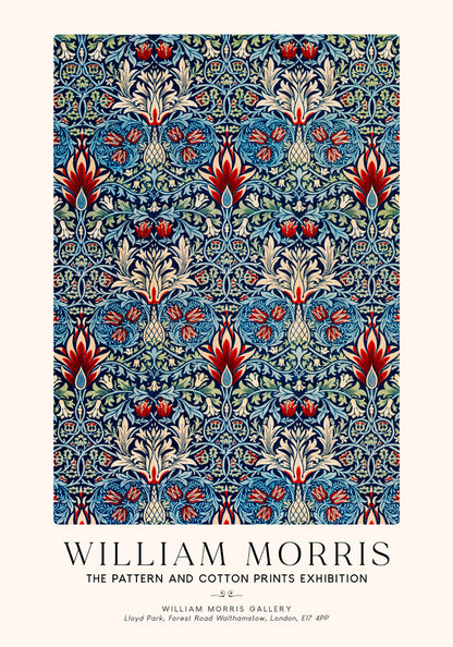 William Morris Snakehead Pattern Art Exhibition Poster