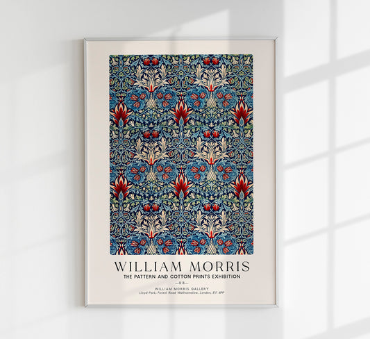 William Morris Snakehead Pattern Art Exhibition Poster