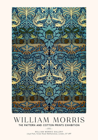 William Morris Peacock and Dragon I Art Exhibition Poster