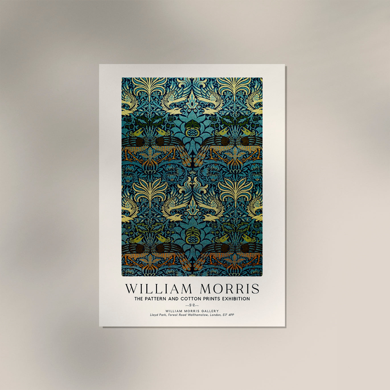 William Morris Peacock and Dragon I Art Exhibition Poster