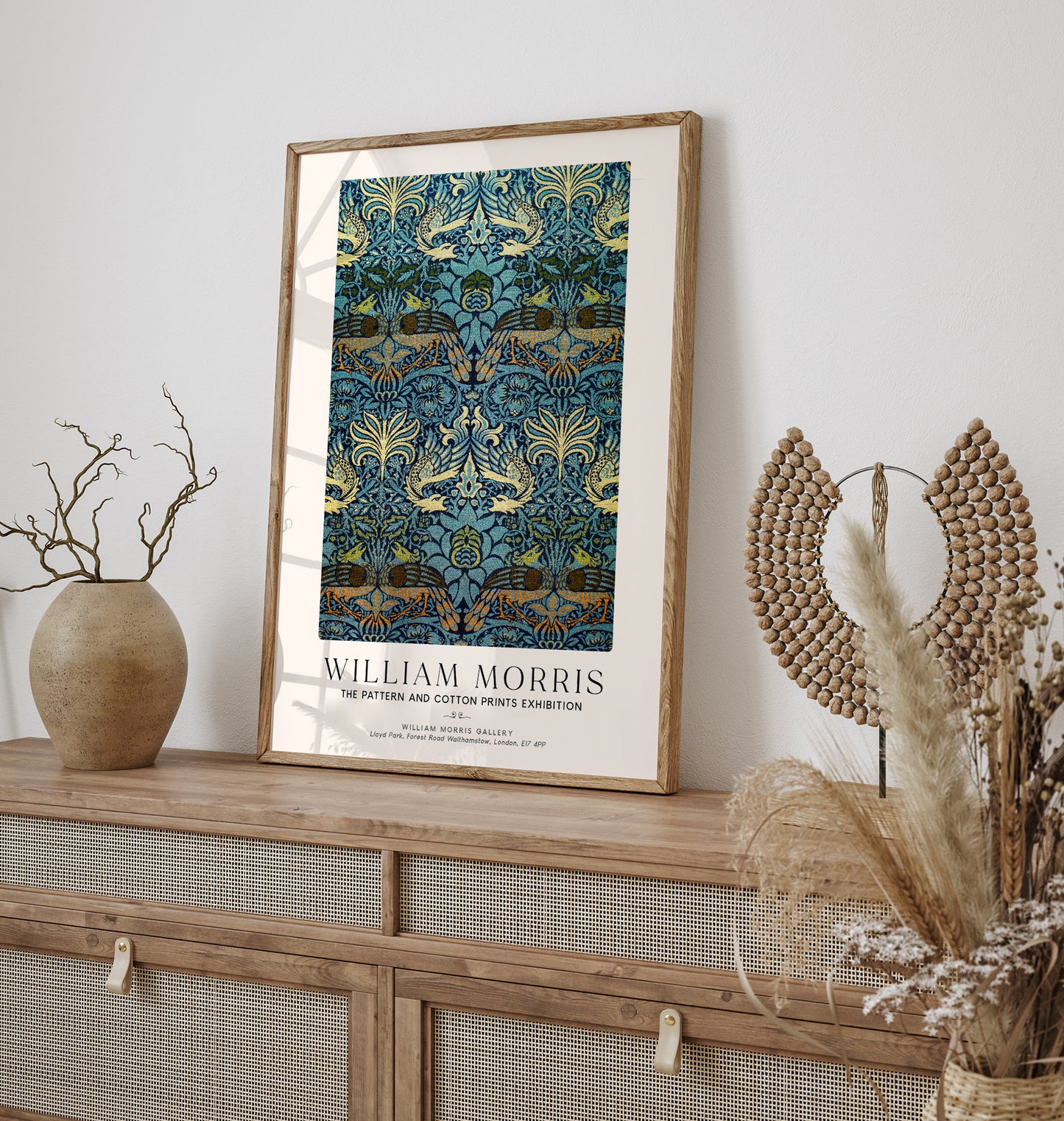 William Morris Peacock and Dragon I Art Exhibition Poster