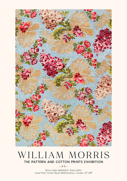 William Morris Floral Brocade Art Exhibition Poster