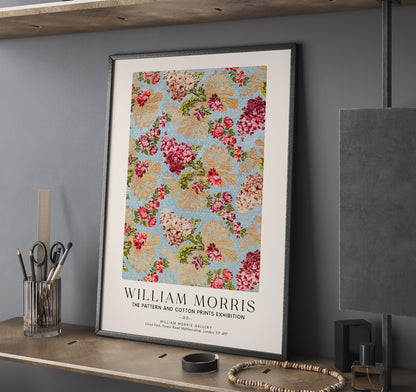 William Morris Floral Brocade Art Exhibition Poster