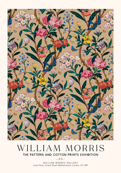 William Morris Birds and Bees Art Exhibition Poster