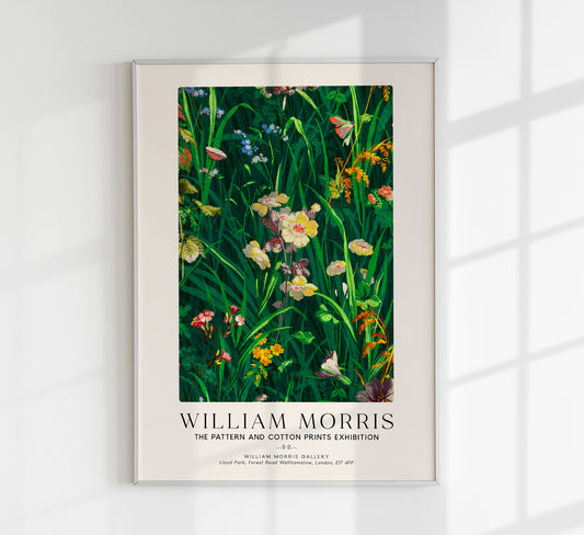 William Morris Grass with Lavender Art Exhibition Poster