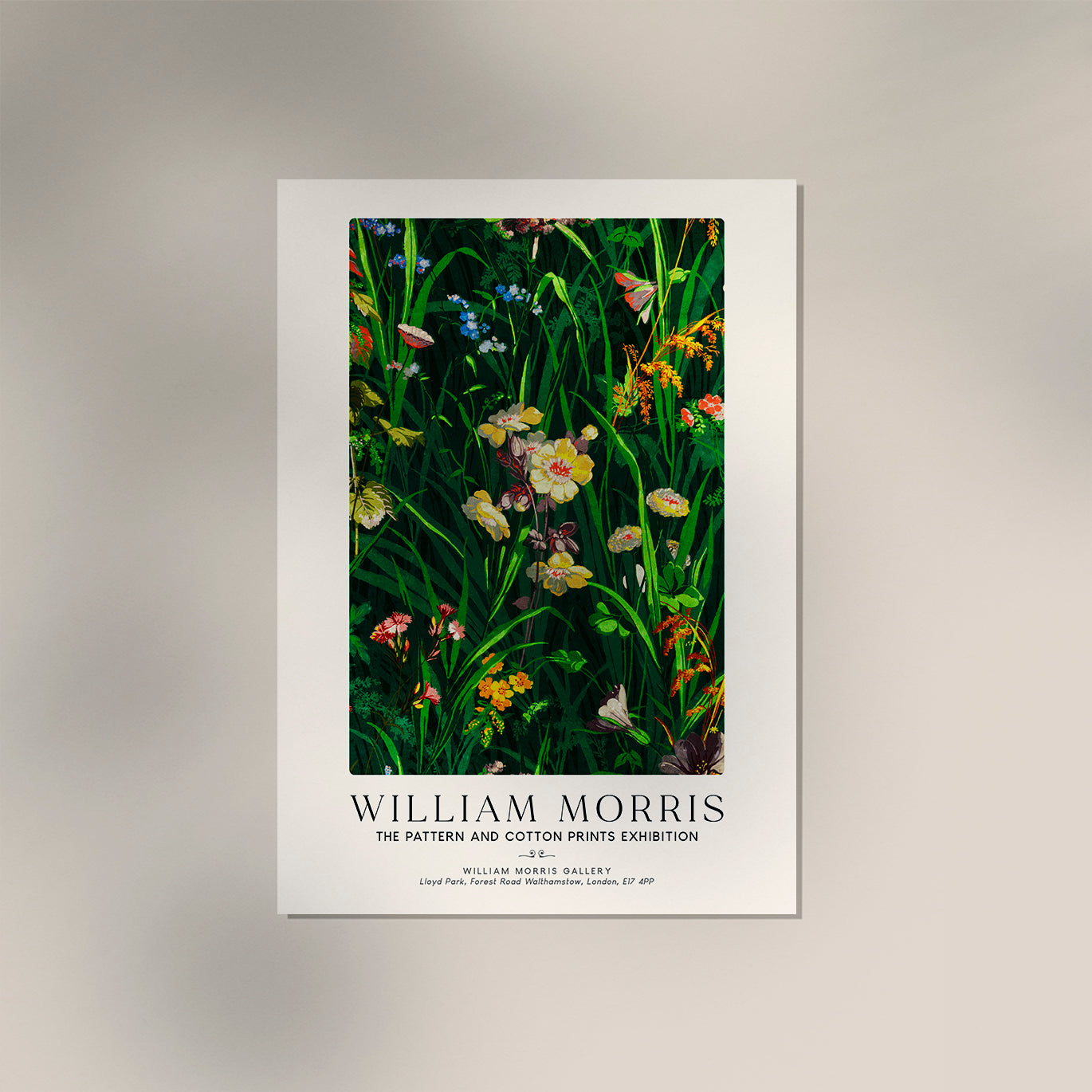 William Morris Grass with Lavender Art Exhibition Poster