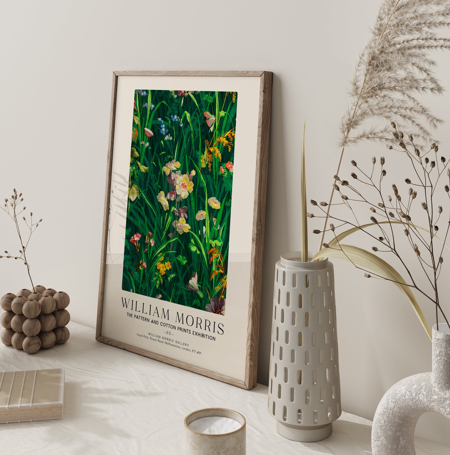 William Morris Grass with Lavender Art Exhibition Poster