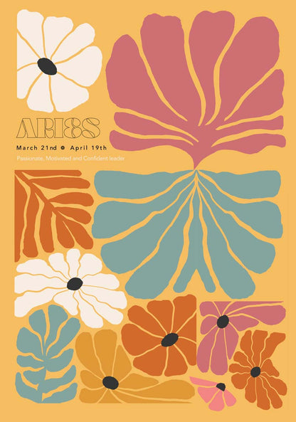 Aries Zodiac Sign Art Poster