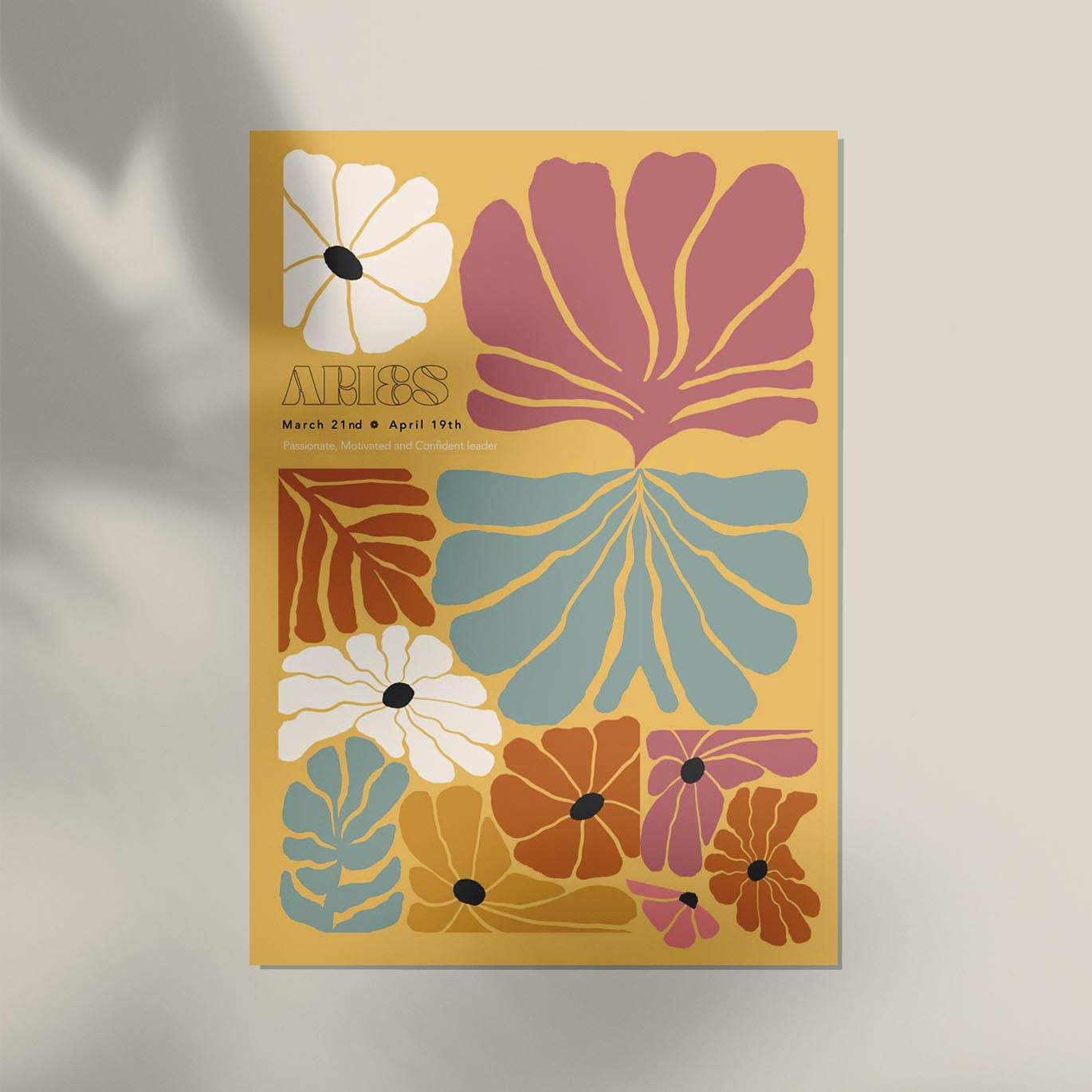 Aries Zodiac Sign Art Poster