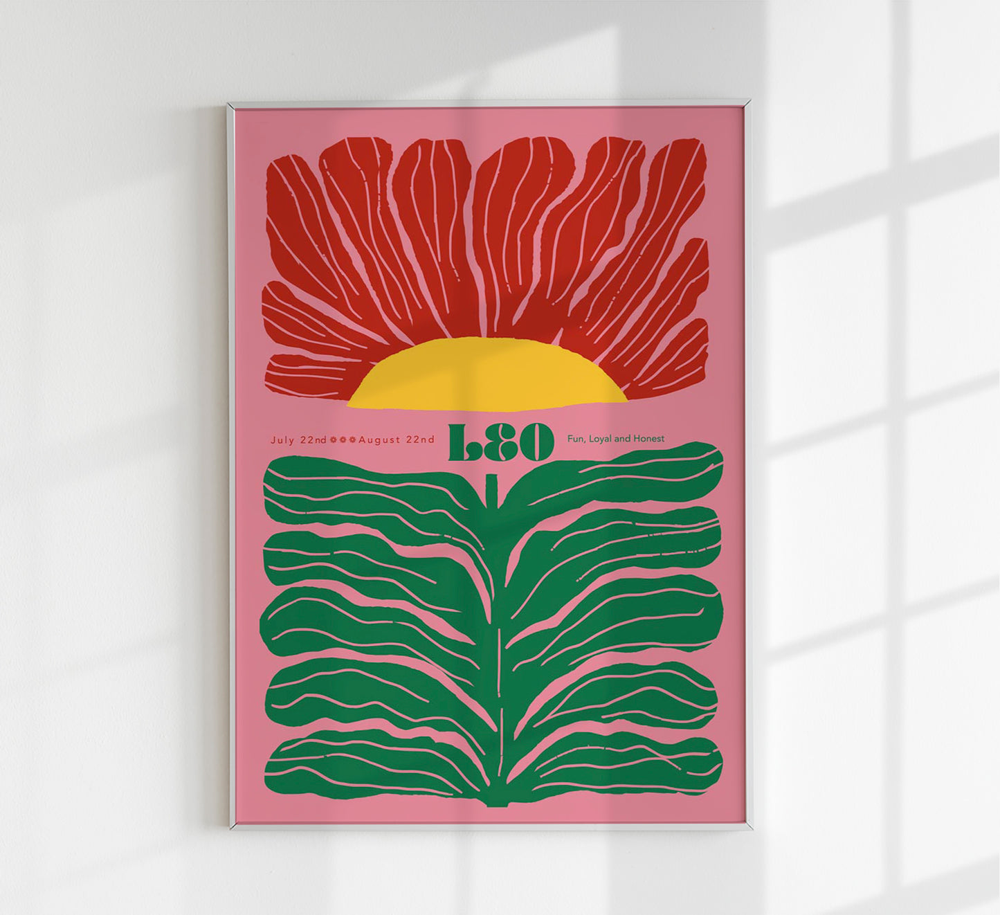 Leo Zodiac Sign Art Poster