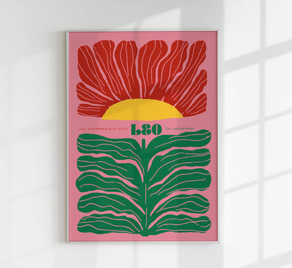 Leo Zodiac Sign Art Poster