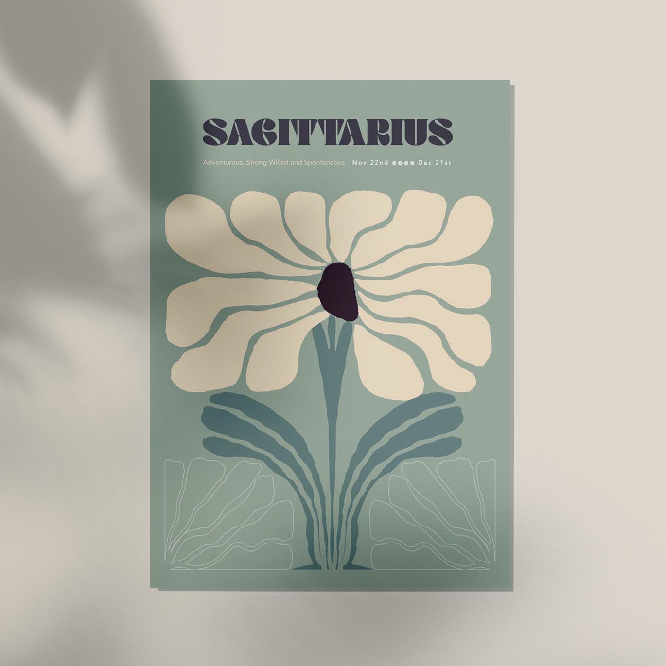 Sagitarius Zodiac Sign Art Poster