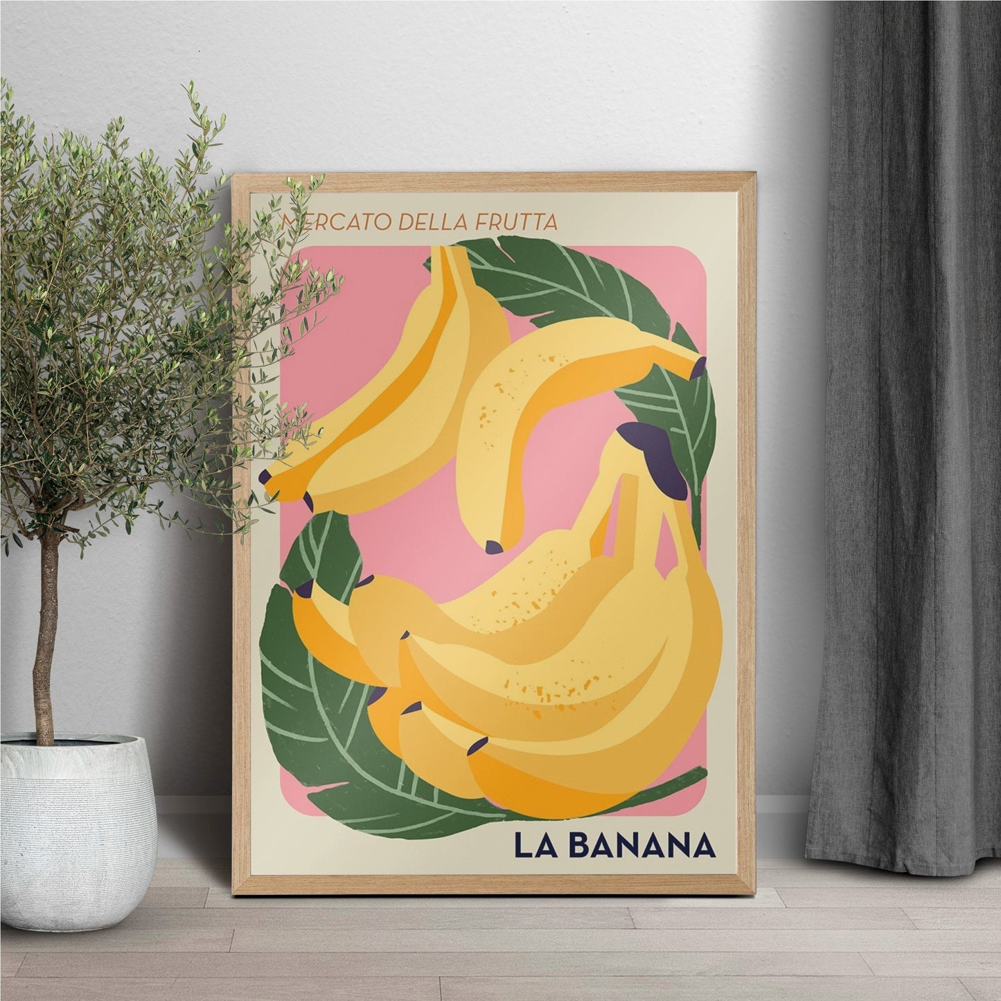 Banana Fruit Market Art Poster