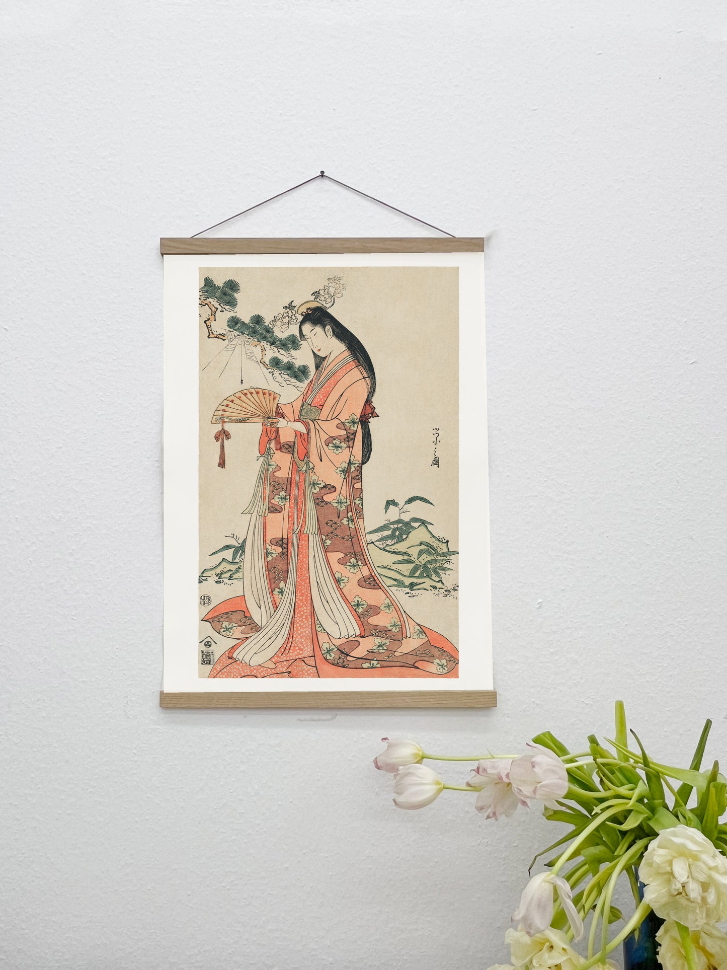 Sale: Geisha with long hair by Eishi Hosoda A2 Size Canvas Print