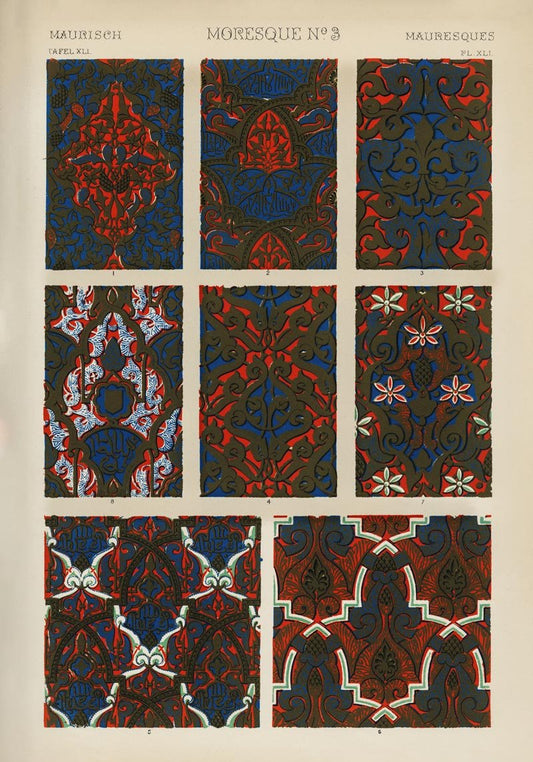 Moresque Nr 3 Art Poster by Owen Jones.