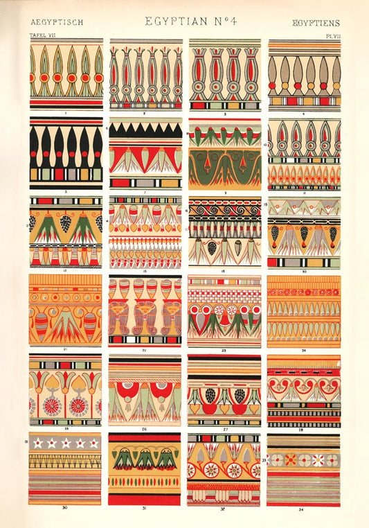 Egyptian Nr 4 Art Poster by Owen Jones.