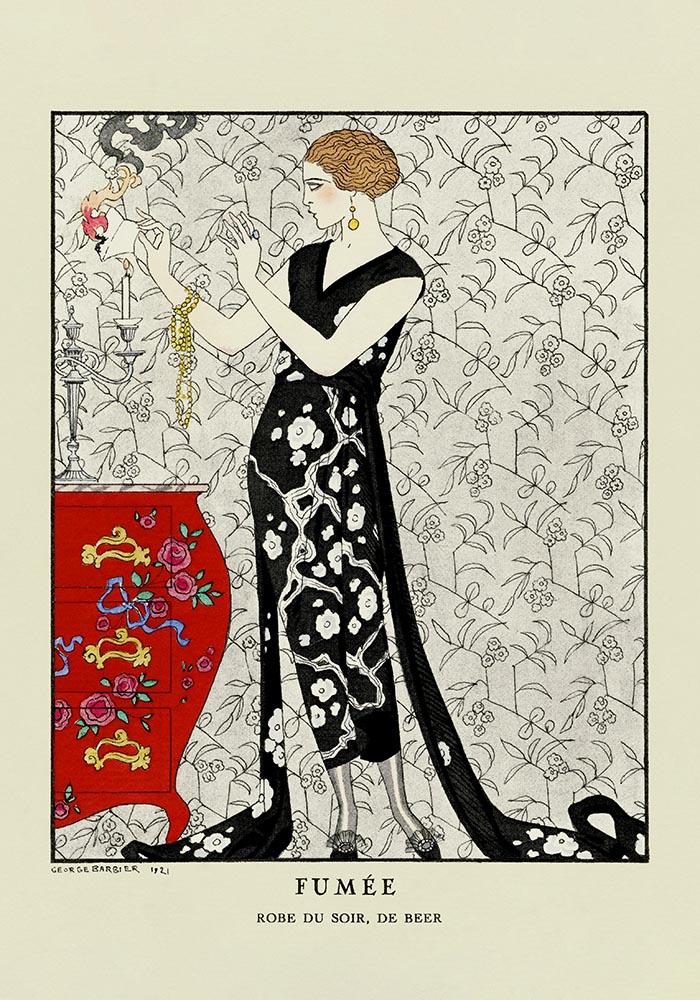 Fumée Vintage Fashion Illustration Poster by George Barbier